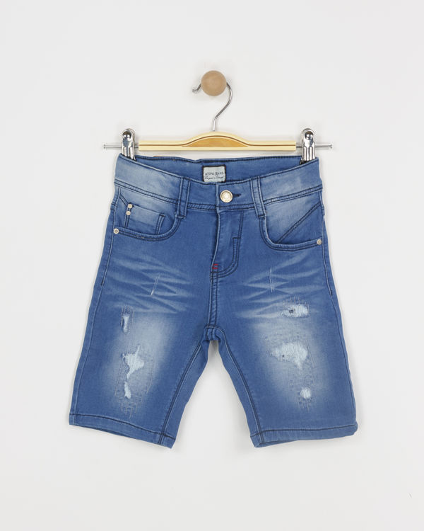 Picture of B32118 BOYS DENIM SOFT JEANS BERMUDA